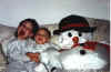Zach & Scott with couch snowman - Winter 2001.JPG (177658 bytes)